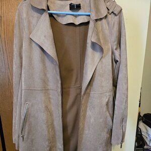 Tahari Faux Suede Coat